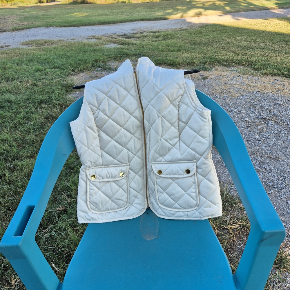 St. John's Bay Kids Quilted Vest - Off-White